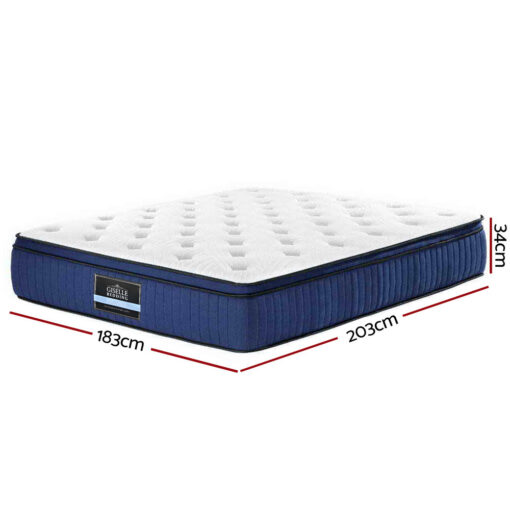 Giselle Bedding Franky Euro Top Cool Gel Pocket Spring Mattress 34cm Thick King - Image 2