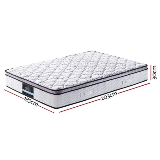 Giselle Bedding Marbella Euro Top Cool Gel Pocket Spring Mattress 30cm Thick – King - Image 2