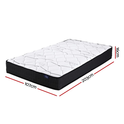 Giselle Bedding Glay Bonnell Spring Mattress 16cm Thick King Single - Image 2