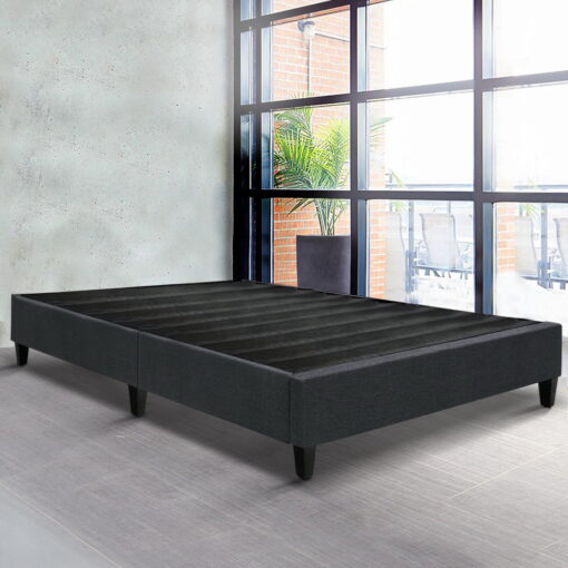 Artiss Bed Base Double Size Frame Fabric Charcoal - Image 7