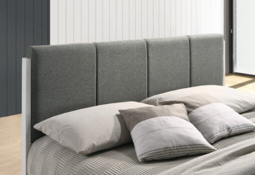 Fabric Upholstered Bed Frame in Grey - Double - Image 2