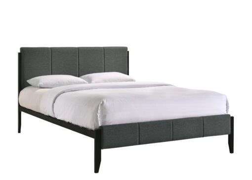 Fabric Upholstered Bed Frame in Charcoal - Double - Image 3