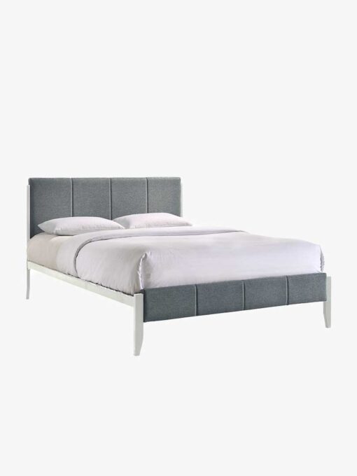 Fabric Upholstered Bed Frame in Grey - Double - Image 3